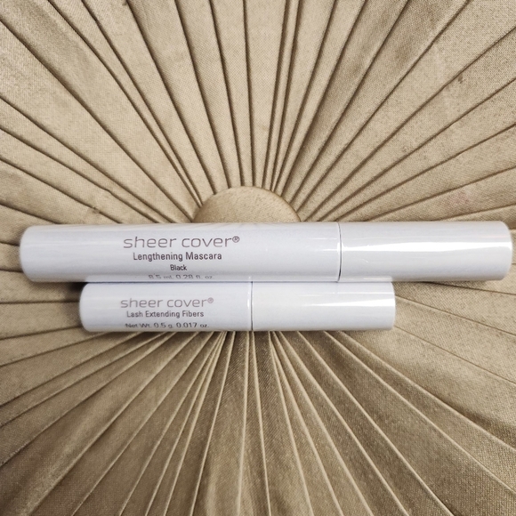 Sheer Cover Black Lengthening Mascara + Lash Extending Fibers Set In Full Size - Picture 3 of 9